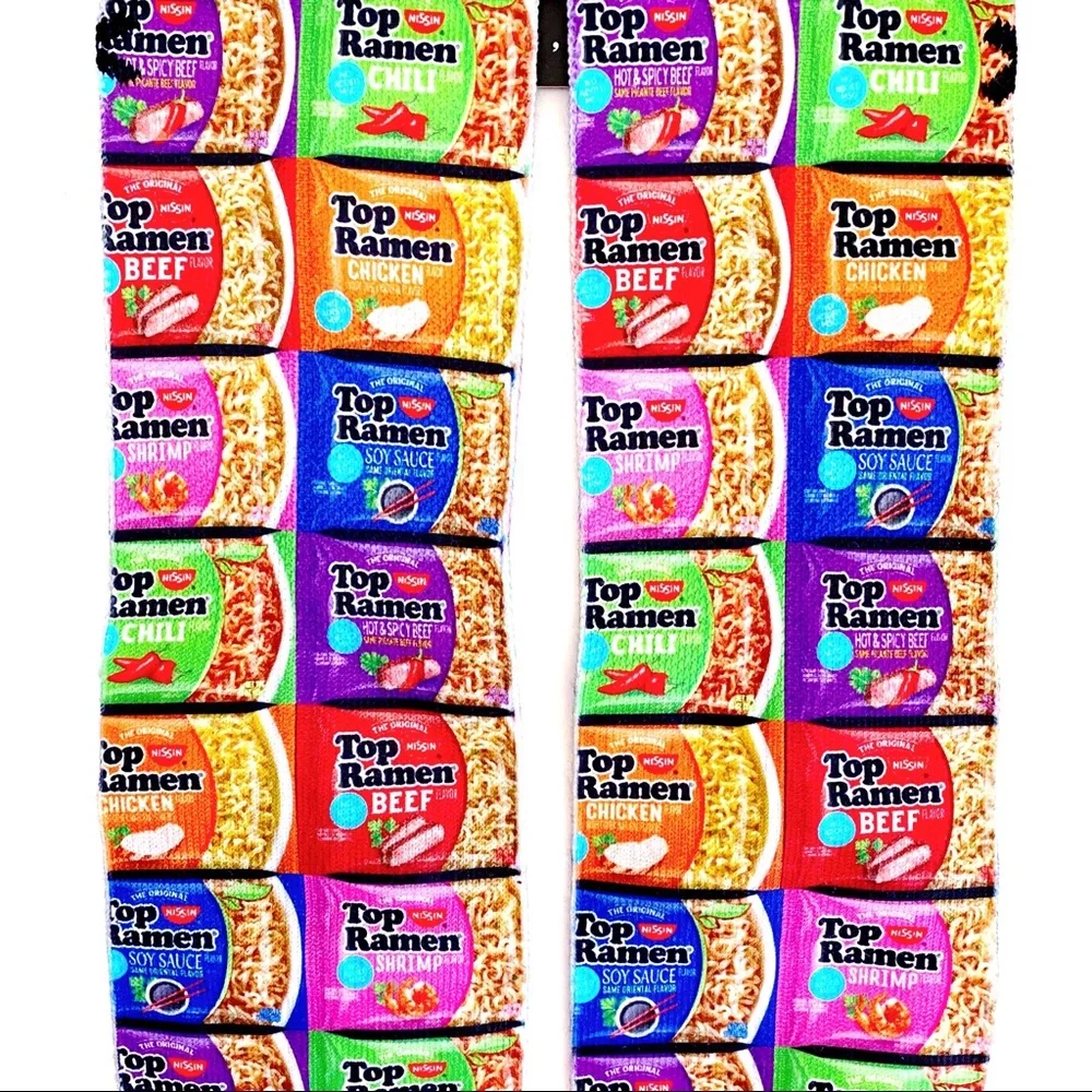 Odd Sox Top Ramen Noodles Crew Socks Mens Womens Nissin Fun Funny Gift Colorful